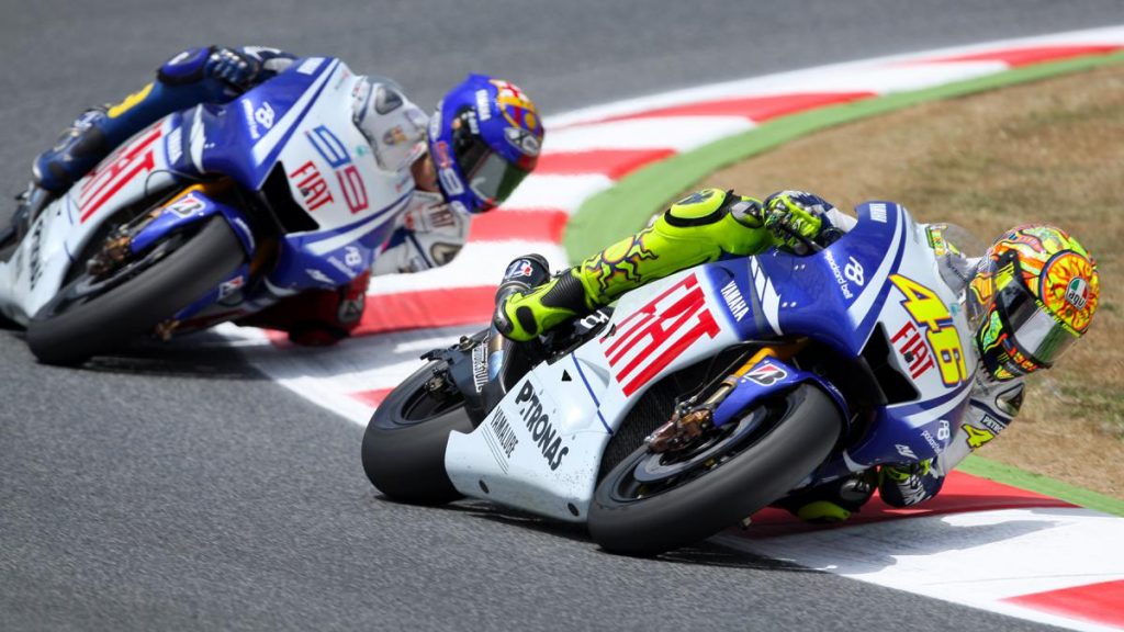 Valentino Rossi Jorge Lorenzo MotoGP Barcelona 2009 1