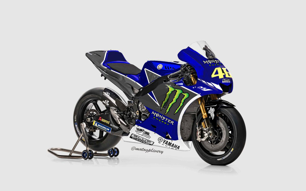 Warna Baru Yamaha M1 2019 Versi MotoGP Livery Pertahankan Warna Biru ? 1 Yamaha MotoGP 2019 Rossi