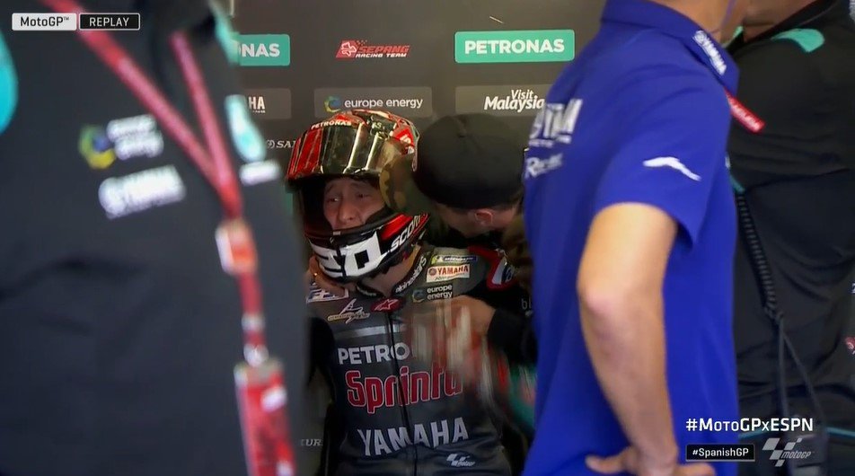 Ambrol, Ini Gambaran Persneling Motor Yamaha M1 Fabio Quartararo yang Rusak di GP Jerez ! 2 Fabio Quartararo Menangis