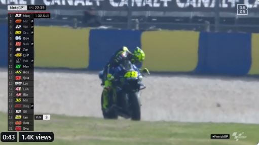Motor Valentino Rossi rusak Le Mans