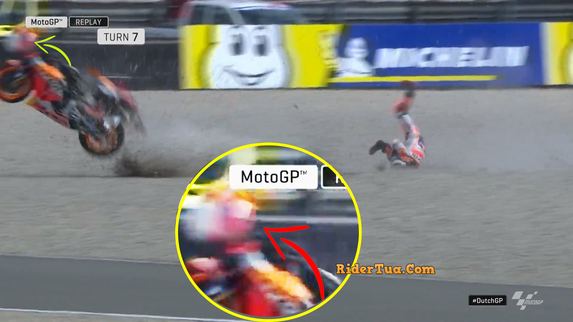 Foto foto Motor Honda RC213V yang Hancur di GP Assen 2