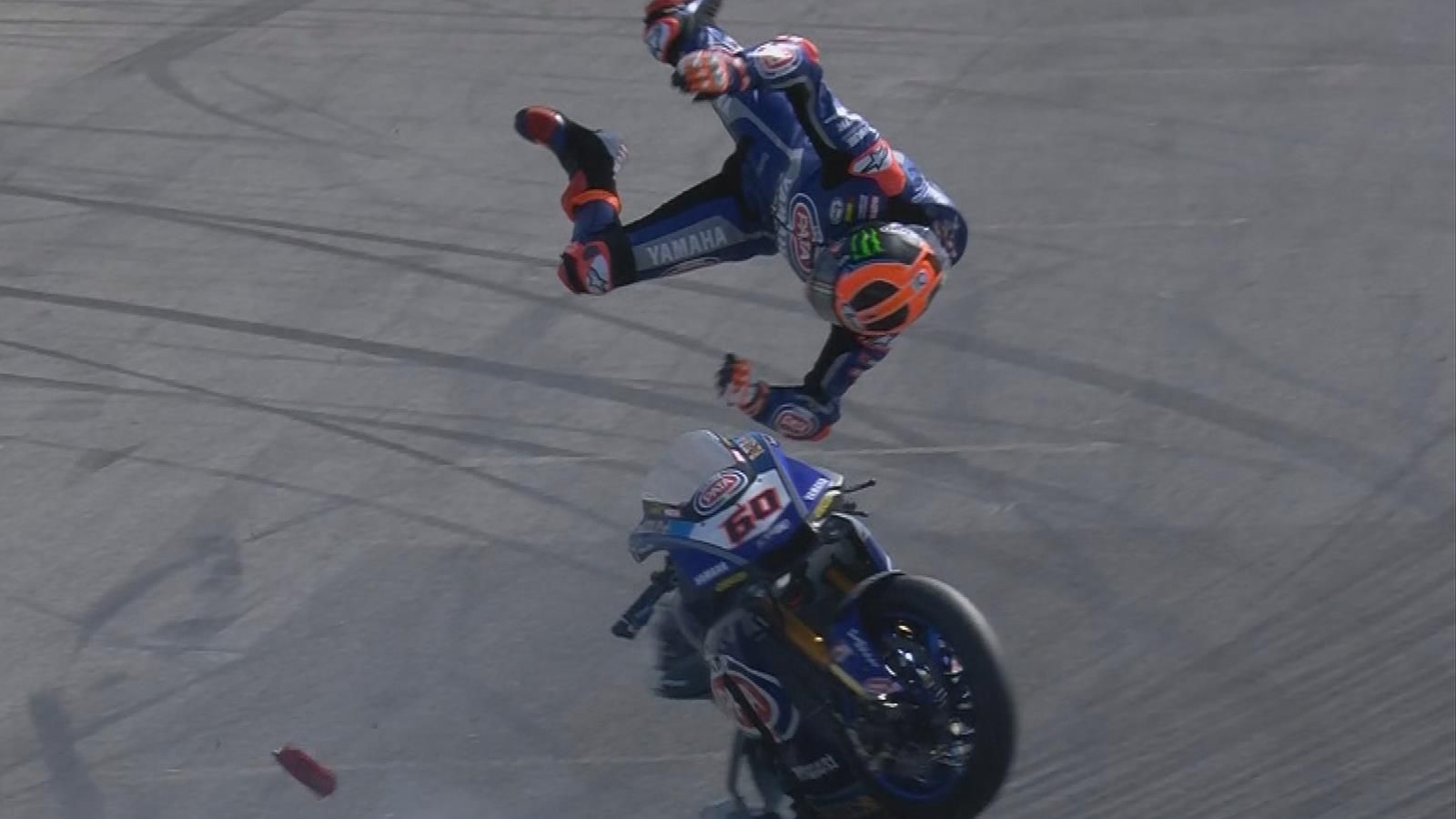 Michael van der Mark crash Misano 2019 2