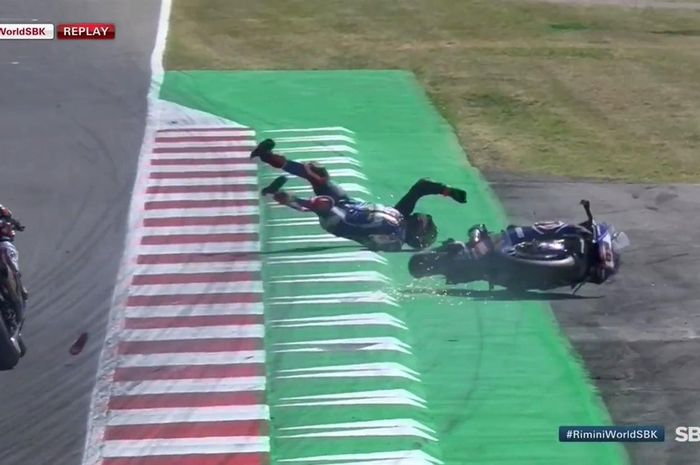 Michael van der Mark crash Misano 2019