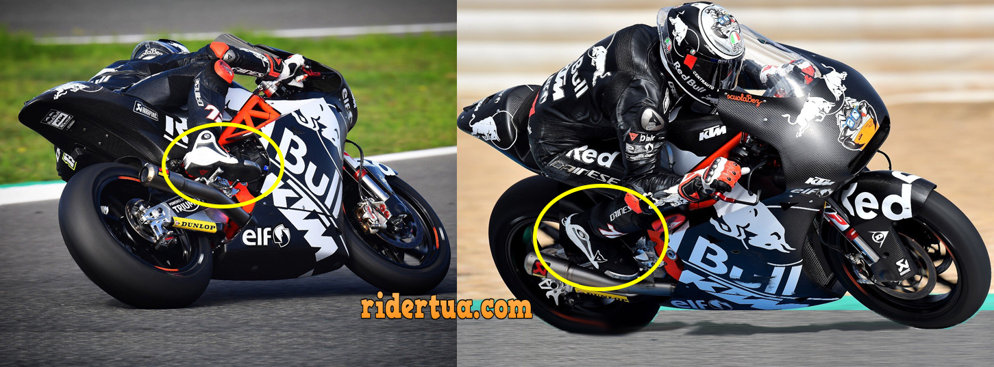 Modifikasi 2 Fungsi Tuas Rem Belakang Moto2 : Untuk Trek Lurus dan di Tengah Tikungan ! 3 2 Fungsi Tuas Rem Belakang Trek Lurus dan di Tengah Tikungan Marco Bezzechi Red Bull KTM Tech 3