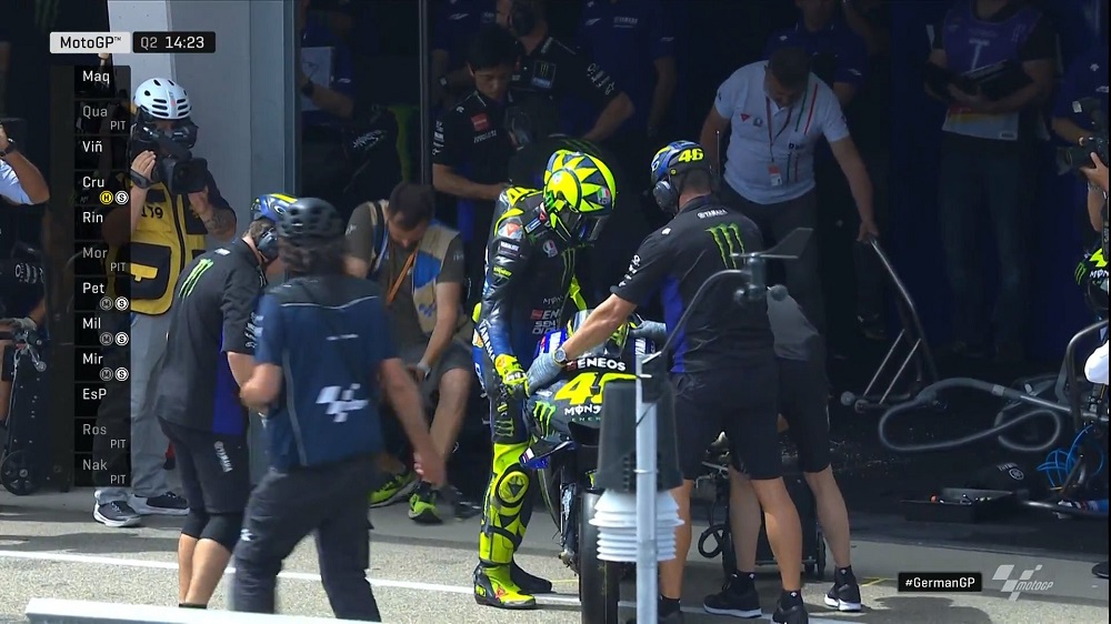 Valentino Rossi Crash Jerman