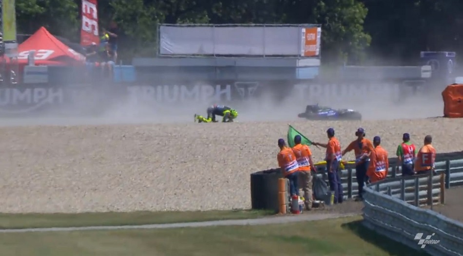 Valentino Rossi crash Assen