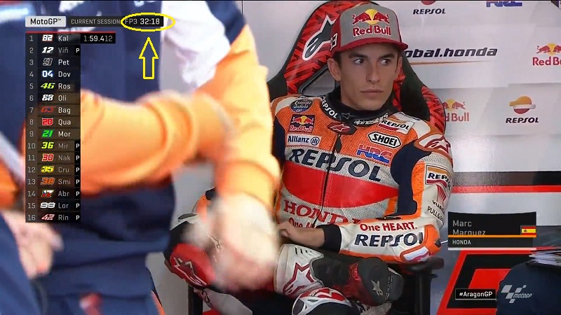 Foto-Foto Santai Marc Marquez Nonton FP3 dari Paddock Sampai Ngantuk ! 5 Foto Marquez santai FP3 Aragon 4