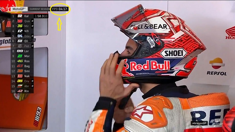 Foto-Foto Santai Marc Marquez Nonton FP3 dari Paddock Sampai Ngantuk ! 9 Foto Marquez santai FP3 Aragon 8