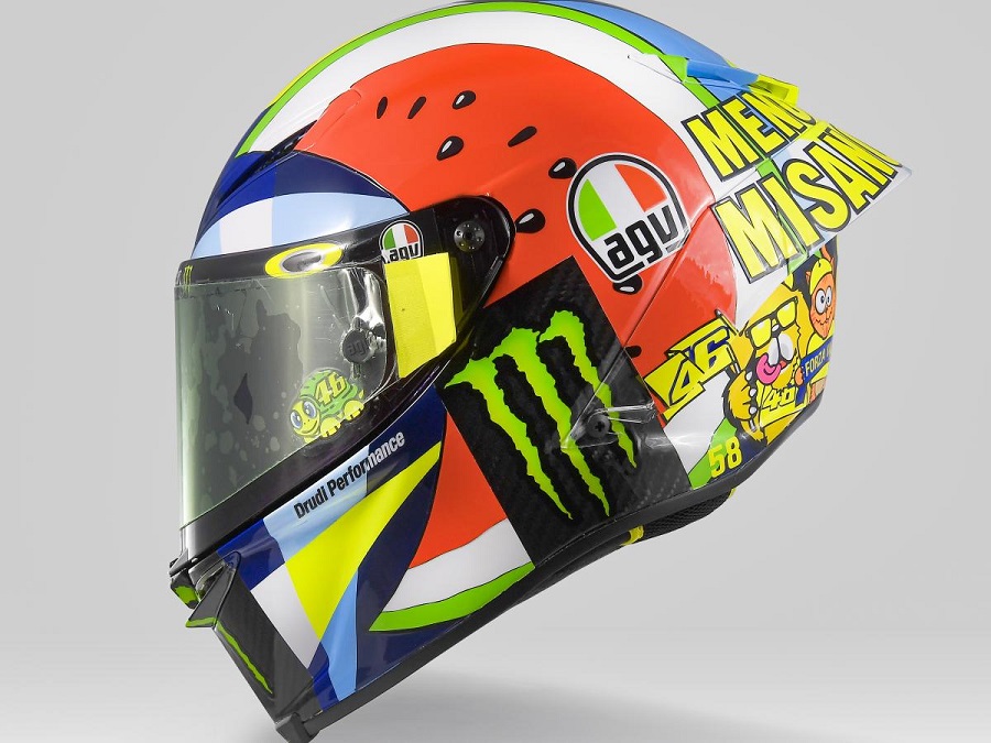 Helm Pizza Baru Valentino Rossi MotoGP Misano 1