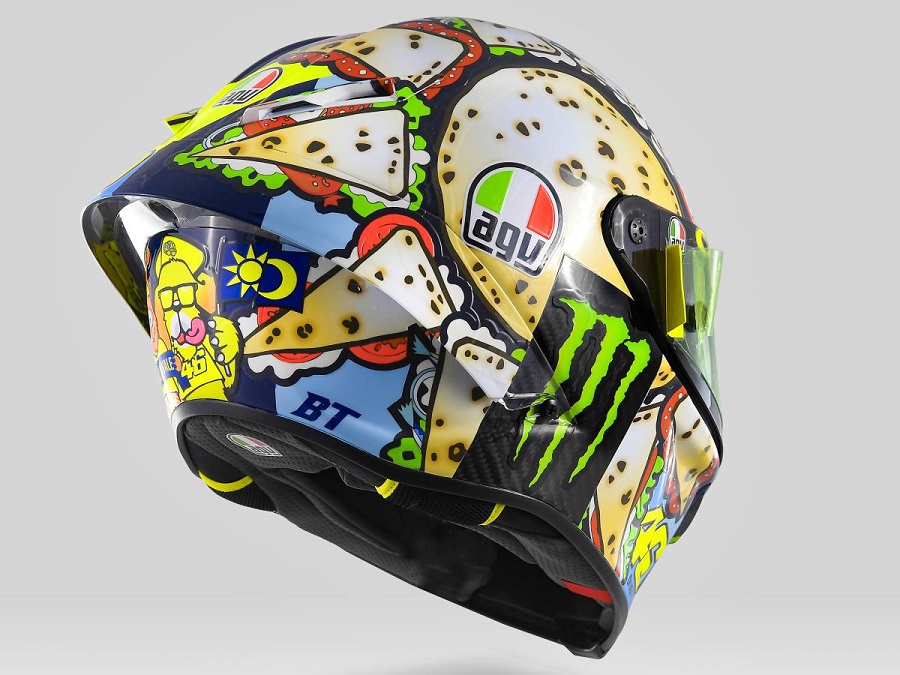 Helm Pizza Baru Valentino Rossi MotoGP Misano 2