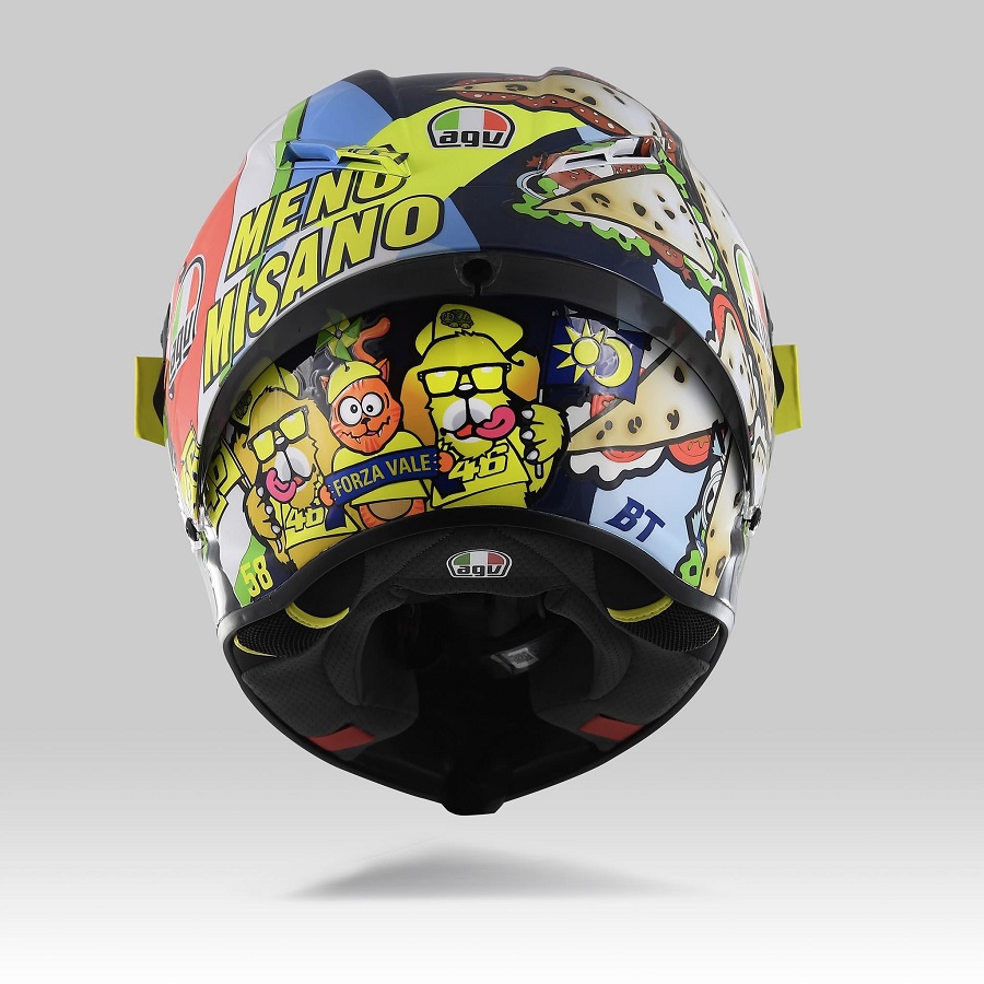 Helm Pizza Baru Valentino Rossi MotoGP Misano 3