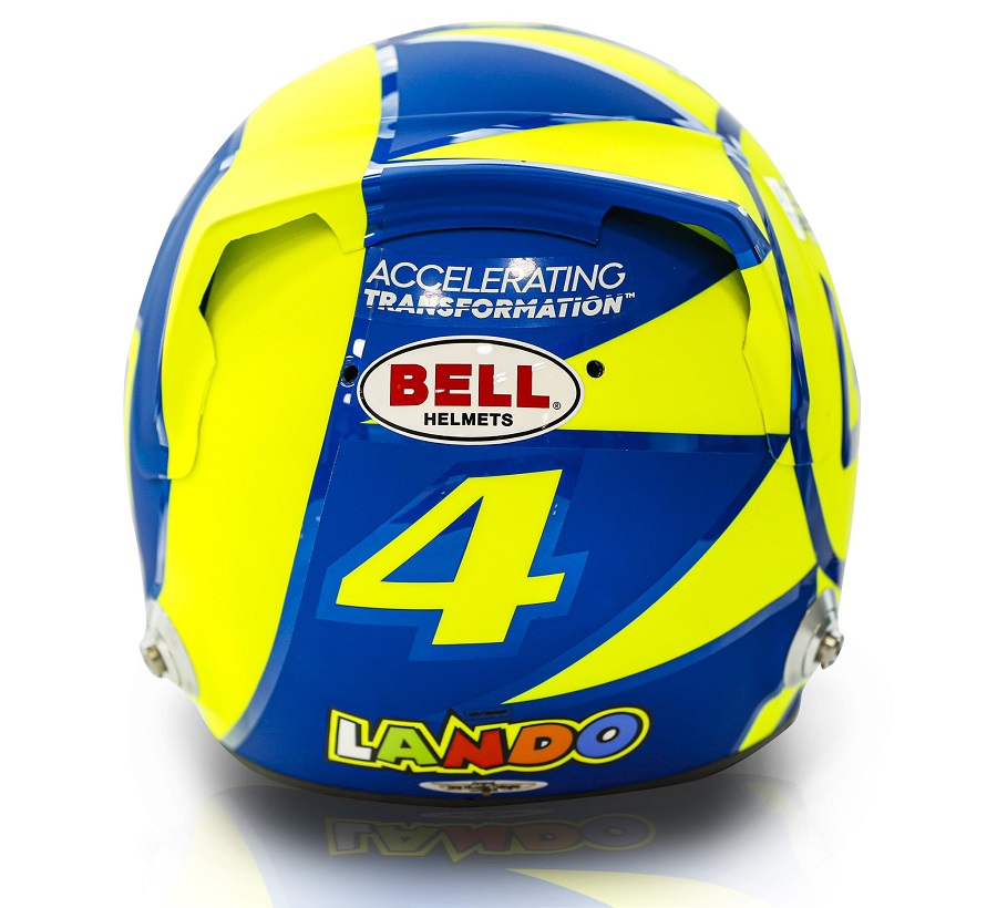Pembalap Ini Nekat Meniru Gaya Superstar MotoGP Valentino Rossi ? 4 Lando Norris Helmet Rossi 2