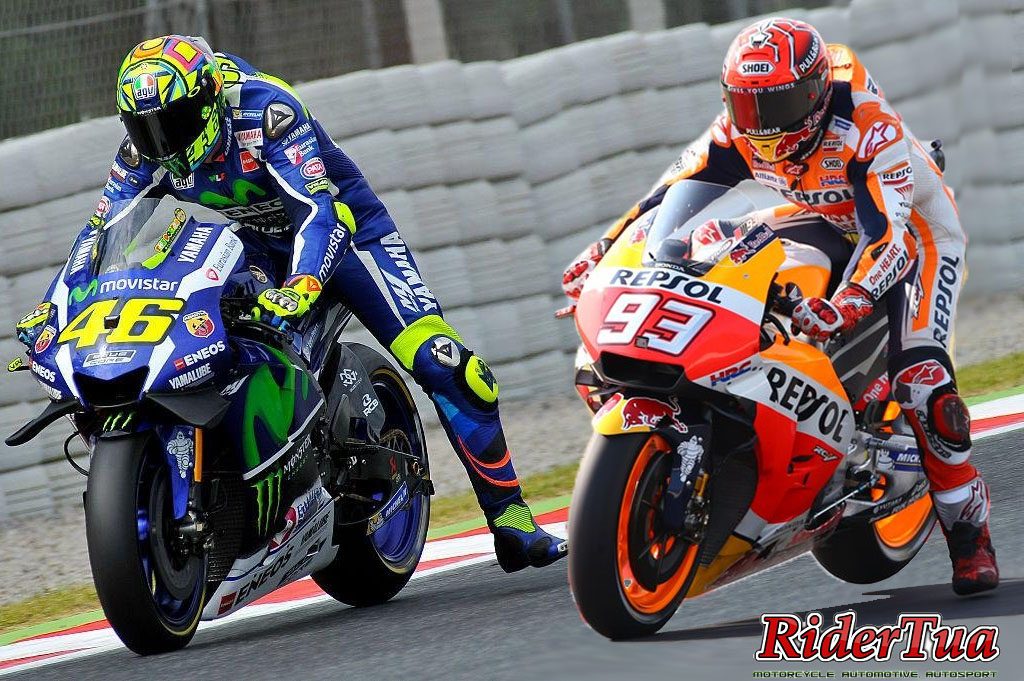 Wayne Rainey: Rossi Masih Bisa Memenangkan Balapan 1 Marc Marquez Valentino Rossi Braking