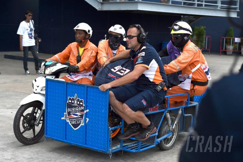 Kuatnya Kondisi Marc Marquez Pasca Kecelakaan Hebat di Buriram, Motor Hancur! 4 Crash Marc Marquez 3