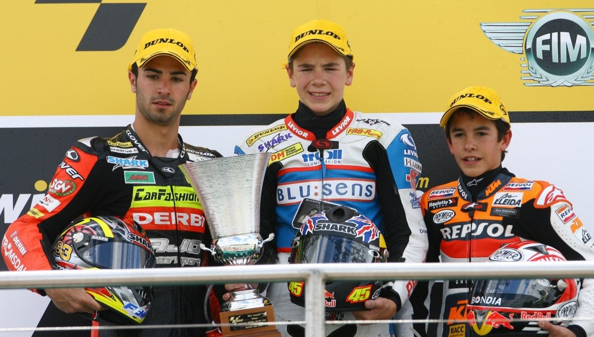Scott Redding - Mike Di Meglio - Marc Marquez - Donington Park 22 Juni 2008-125cc 