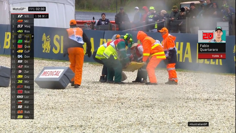 Update: Akibat Cedera dan Alami Hematoma, Quartararo Batal Ikut FP2 ! 1 Fabio Quartararo Jatuh FP1 Australia 3
