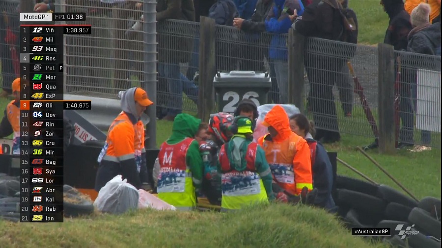 Update: Akibat Cedera dan Alami Hematoma, Quartararo Batal Ikut FP2 ! 3 Fabio Quartararo Jatuh FP1 Australia 4