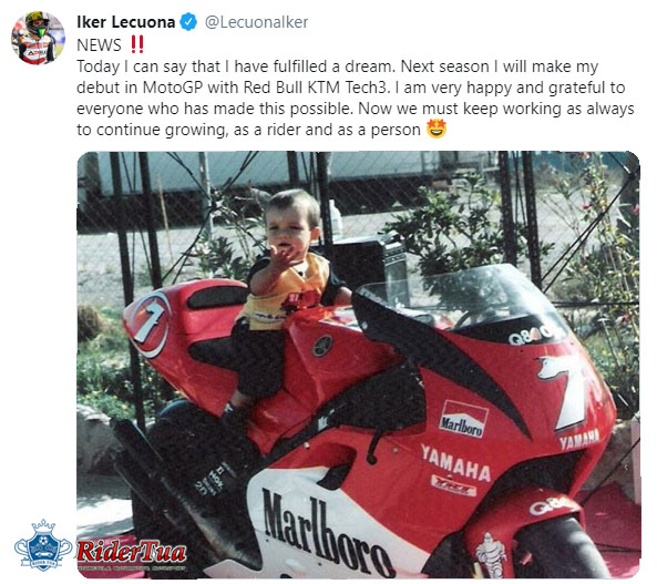 Impian Bayi Itu Menjadi Nyata, Jadi Rider MotoGP Disamping Rossi dan Marquez ! 2 Iker Lecuona MotoGP baby
