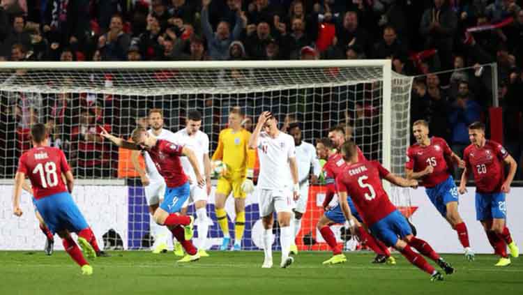 Mengejutkan, Inggris Kalah 1-2 Atas Republik Ceko 2 rep ceko vs inggris