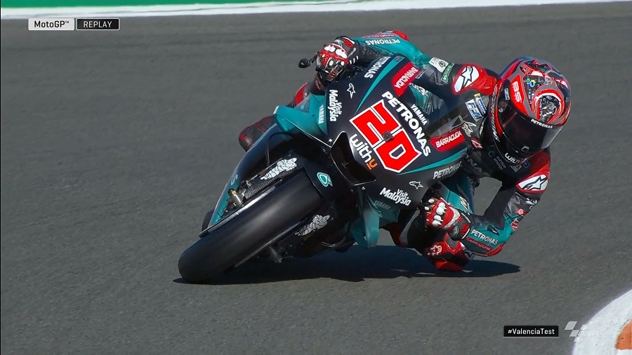 Paduan M1 2020 dan Quartararo: Tenaga Mesin Selembut Mentega dengan Gaya Balap Sehalus Margarin ! 2 Yamaha M1 Fabio Quartararo Tes Valencia