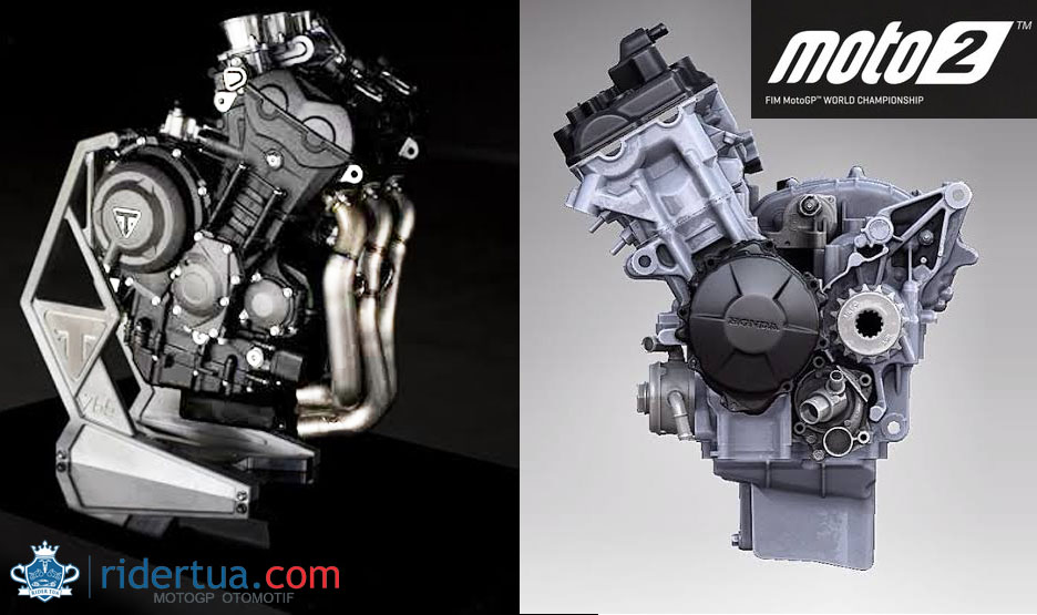 Beda Hukuman Bagi Penyiksa Mesin Triumph dan Honda CBR di Moto2 1 Engine CBR600RR Triump