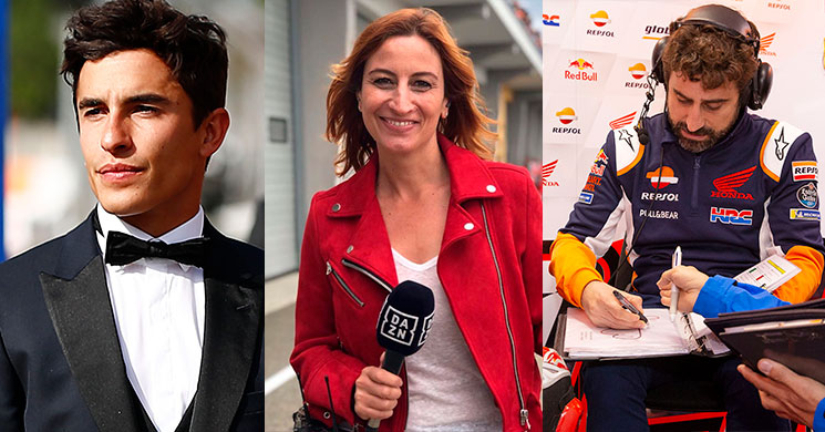 Marquez Hadiri Pernikahan Kepala Mekaniknya Santi Hernandez dan Izaskun Ruiz 1 Izaskun Ruiz Santy Hernandez Marc Marquez Pernikahan