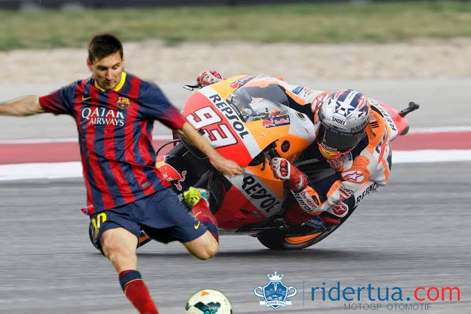 Ayo Tebak Siapa yang Lebih Mirip Messi, Rossi atau Marquez? 2 Lionel Messi Marc Marquez