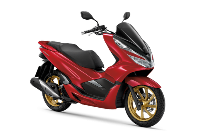 honda pcx merah pelek emas