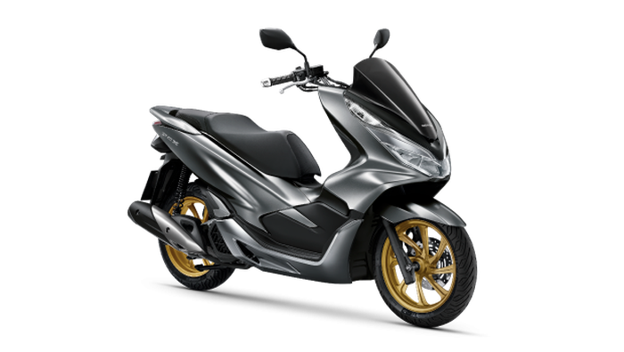 honda pcx silver pelek emas
