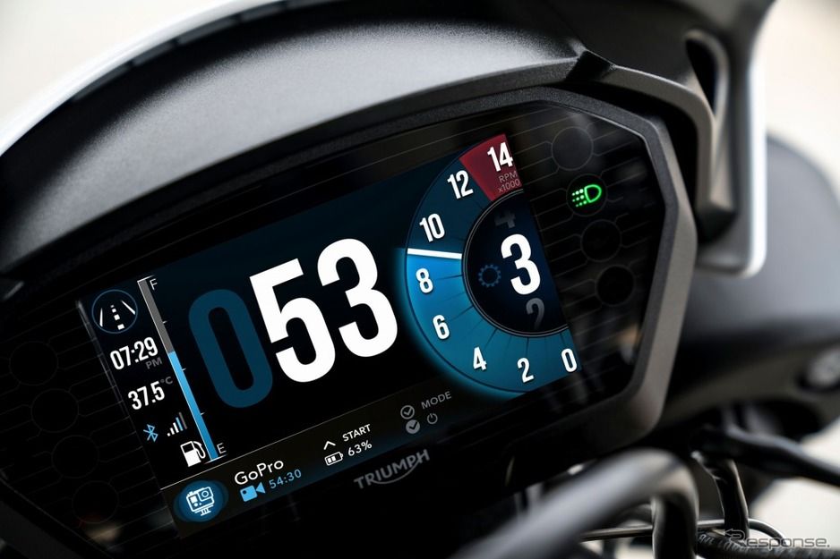 Triumph RS Triple Street 2020 Diluncurkan 22 April 2020 di India 2 panel instrumen triumph