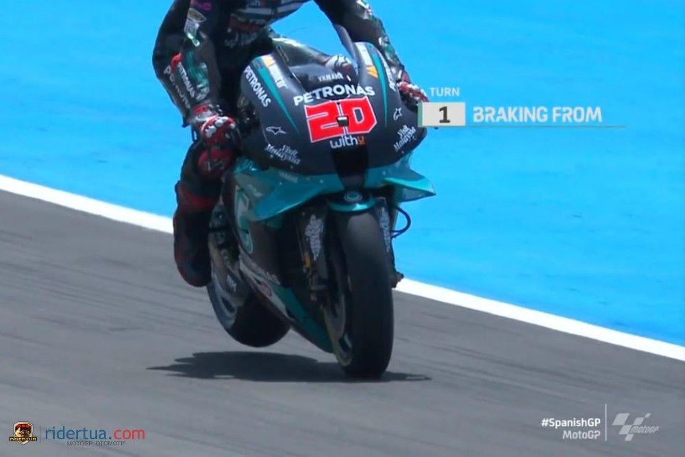 Knee-grip: Foto Ilustrasi Quartararo Ini Indikasikan Menyerap Gaya Balap Lorenzo? 2 Fabio Quartararo Gaya Balap