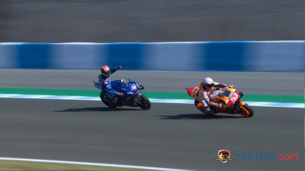 Alex Rins Berang Lajunya Terhalang, Marquez Kena 'Tilang'? 2 Hasil FP3 MotoGP Jerez Spanyol- Marc Marquez versus Alex Rins