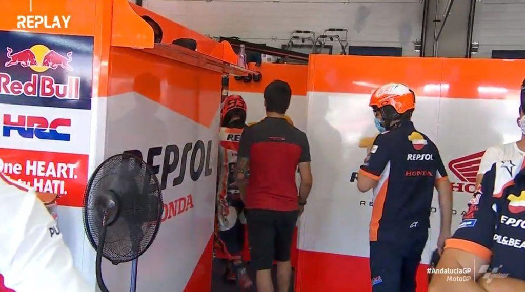 Marc Marquez Tidak Melanjutkan Sesi Kualifikasi, Adiknya Juga Jatuh! 1 Marc Marquez Q1 andalusia