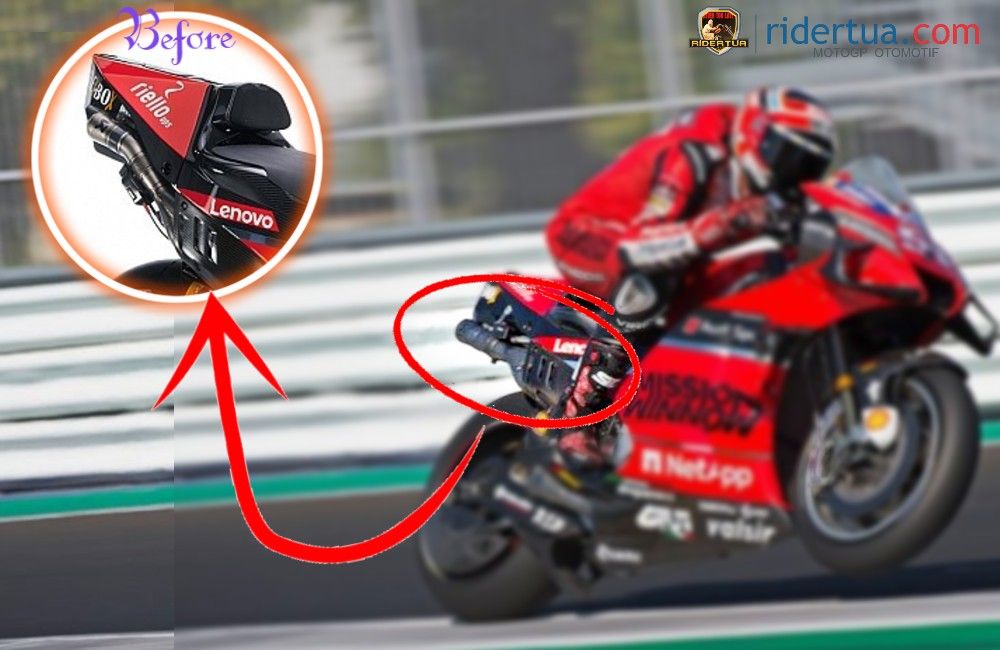Tim Ducati Terciduk Menguji Knalpot Lurus dan Aerodinamis Baru Tim Ducati Terciduk Menguji Knalpot Lurus dan Aerodinamis Baru
