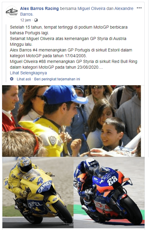 Dan Bocah Itu Tumbuh Jadi Pembalap MotoGP Beneran! 2 Alex barros Miguel Oliveira