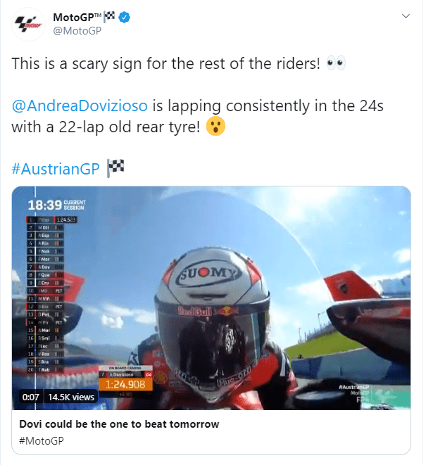 Pace Menakutkan Dovizioso di Styria, Konstan di 24 detik! 1 Dovizioso menakutkan