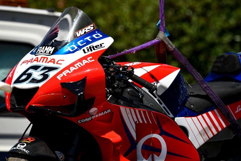 Francesco Bagnaia crash