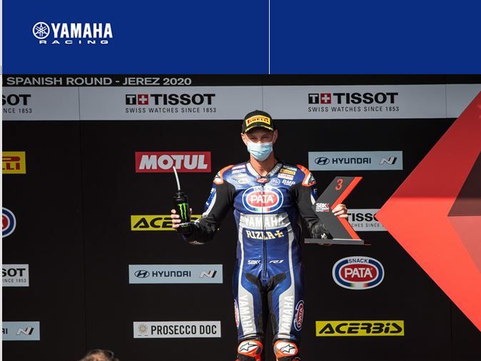 Toprak Razgatlıoglu Naik Podium Jerez dengan Sepatu 'Bolong' Gasruk Aspal Sirkuit 5 yamaha-wsbk- Toprak Jerez
