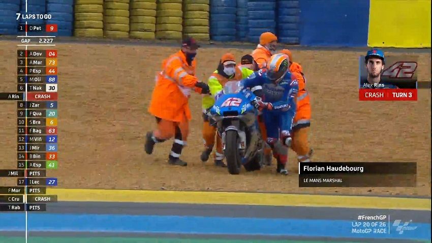 Manuver Overtaking Terbaik 2020: Alex Rins 4 Rins Crash Le Mans