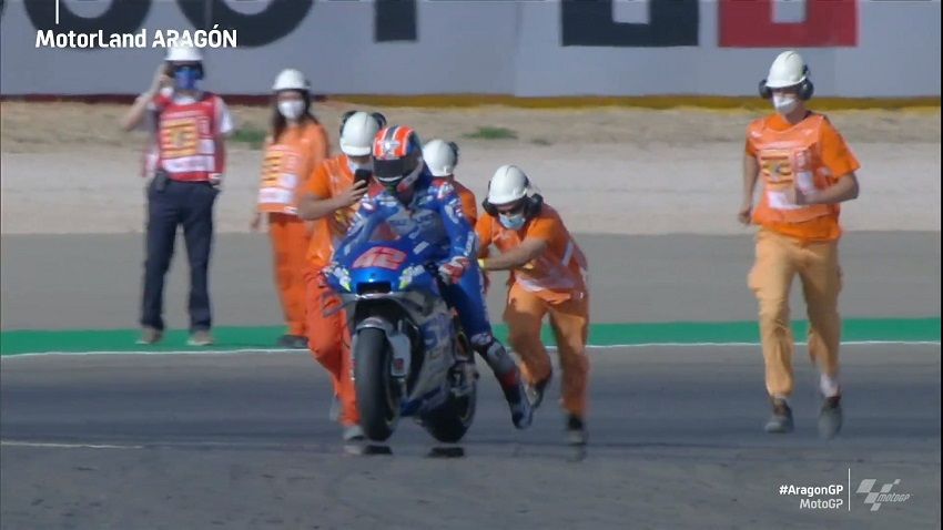 Misteri Munculnya Kode Mapping 2 Alex Rins di Aragon 2 Alex Rins Kehabisan Bensin 2