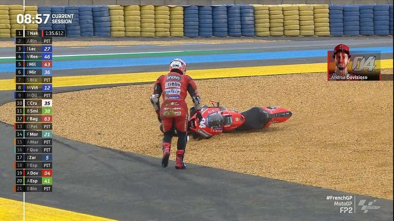 Terjatuh, Andrea Dovizioso: Ada Masalah Elektronik