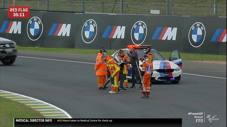 FP2 Moto2: Luca Marini Terlempar di Udara! 1 Luca marini crash