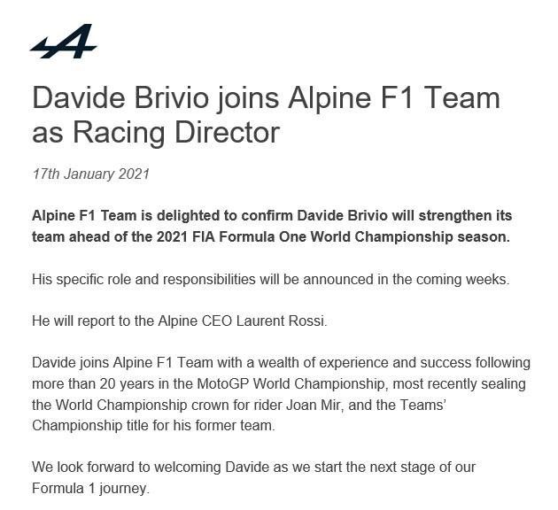 Resmi: Davide Brivio Didapuk Jadi Direktur Balap Tim F1 Alpine 1 Resmi Davide Brivio