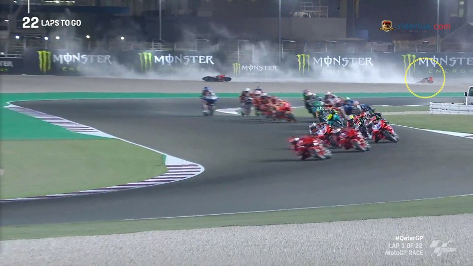 Tubuh Bongsor Danilo Petrucci Belum Cocok dengan RC16! 1 Danilo Petrucci Crash Qatar