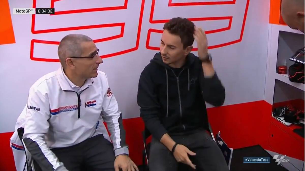 Beda Wajah Pol Espargaro dan Lorenzo Saat Pertama Kali Kendarai RC213V 3 Lorenzo tes Valencia Honda Repsol 2018