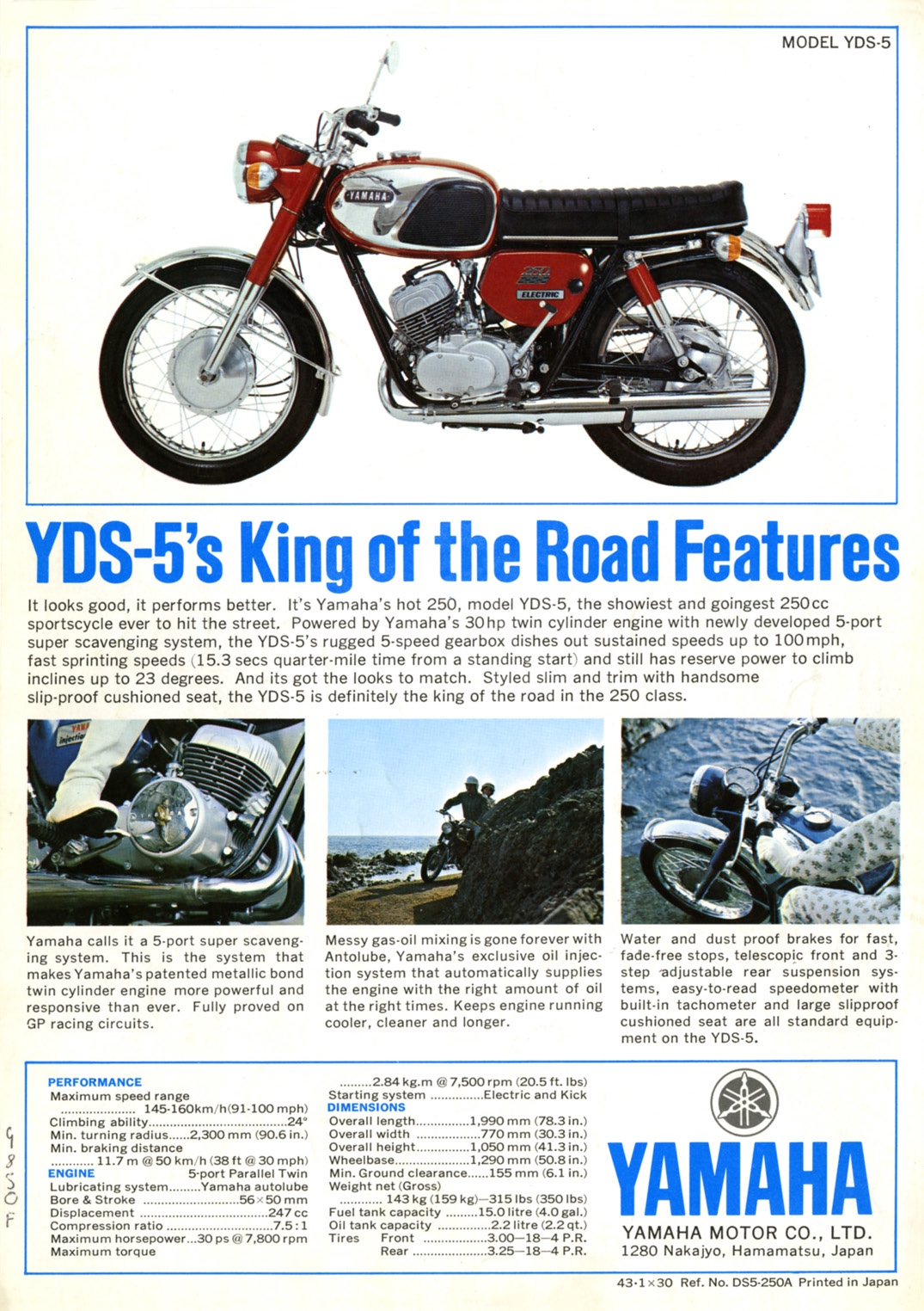 Yamaha YDS 5E Brosur