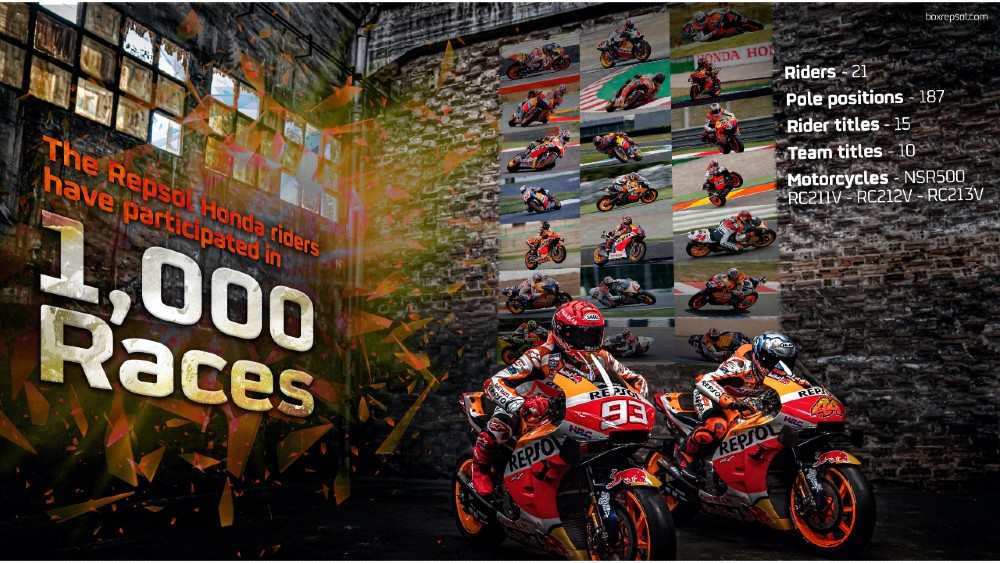 Tonggak Sejarah: Repsol-Honda Menyelesaikan Balapan ke-1000 di Jerez 1 Honda 1000 race