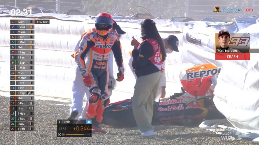 Marc Marquez Jatuh Lagi di Warm-up 1 Marc Marquez 6