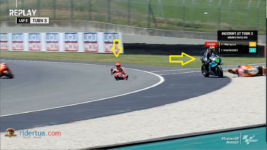Marc Marquez morbidelli crash