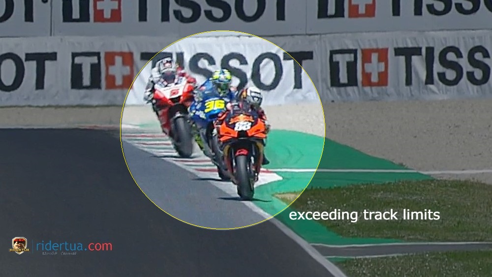 exceeding track limits